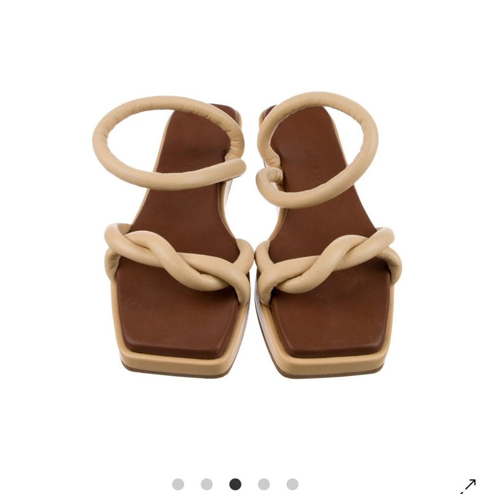 Gray Matters Leather Slides Elegant Women's Sandals in Brown and Tan